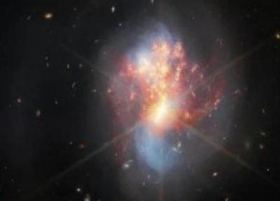 تصویر تلسکوپ جیمزوب از برخورد دو کهکشان